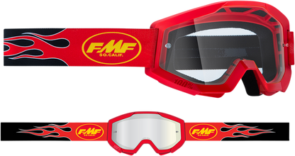 Gafas FMF Youth PowerCore - Llama - Rojo - Transparente F-50054-00004 2601-3018 