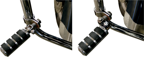 LA CHOPPERS Footpeg Relocator - Black LA-7202-00B