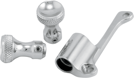 TODD'S CYCLE Mikuni Choke Bracket - Chrome TMK-1