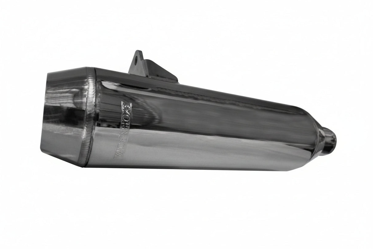 BASSANI XHAUST 4" Slip-On Muffler with Billet End Cap - Chrome - Scout 1811-4939 8S37C