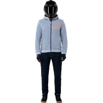 IN STOCK ALPINESTARS Chrome v2 Sport Hoodie - Heather Gray/Red Fluo - Large 4200325-9199-L