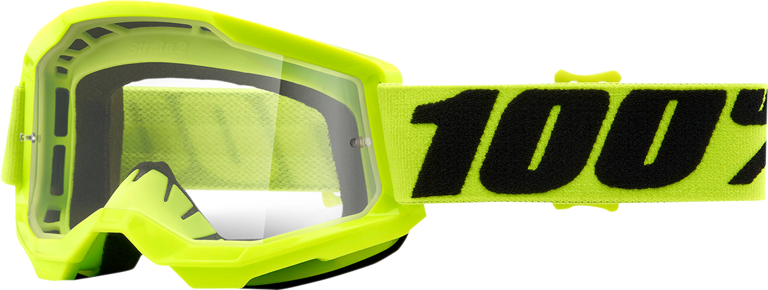100% Youth Strata 2 Goggles - Yellow - Clear 50031-00003