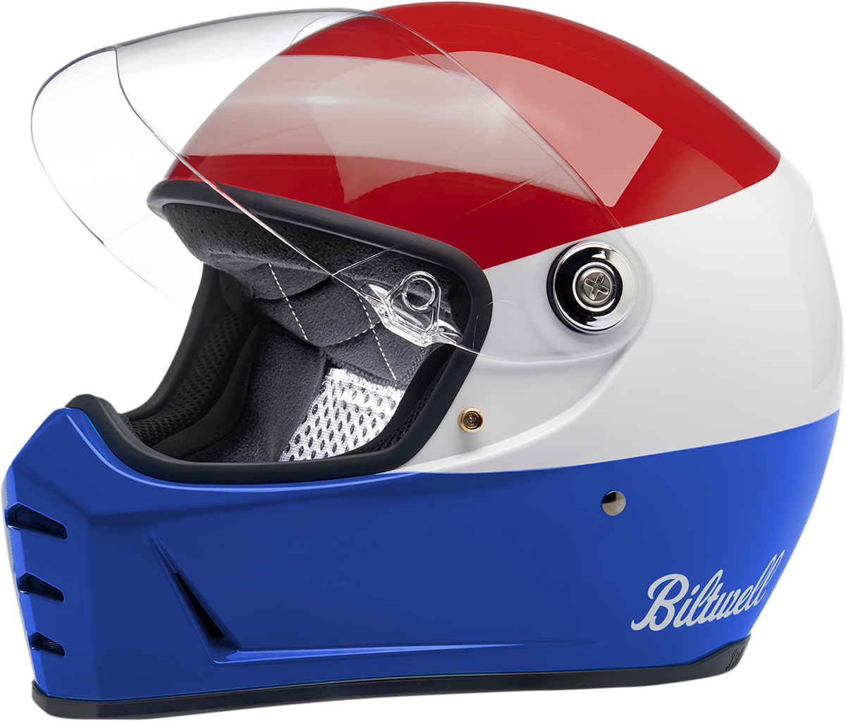 BILTWELL Lane Splitter Helmet - Gloss Podium Red/White/Blue - XL 1004-549-105