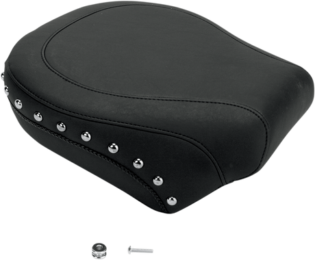 MUSTANG Wide Rear Seat - Studded - Black - Softail 76243