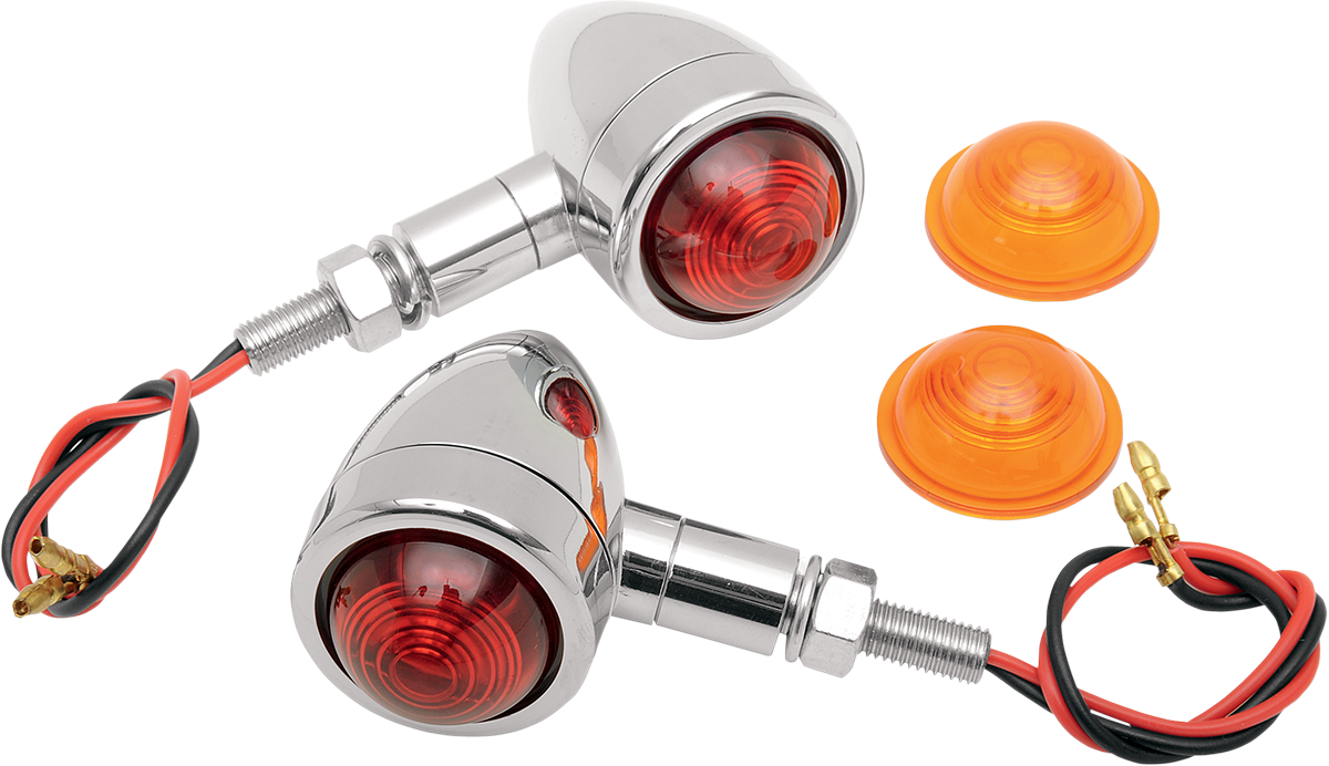 DRAG SPECIALTIES Mini-Bullet Light Kit - Amber/Red 20-65921