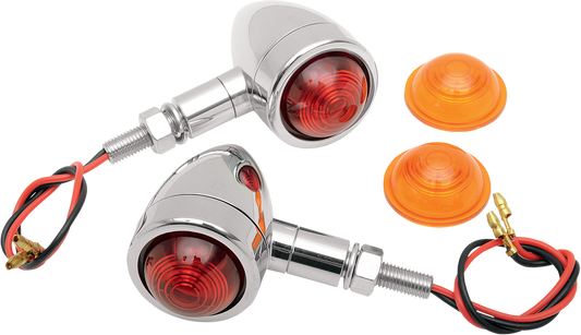 DRAG SPECIALTIES Mini-Bullet Light Kit - Amber/Red 20-65921