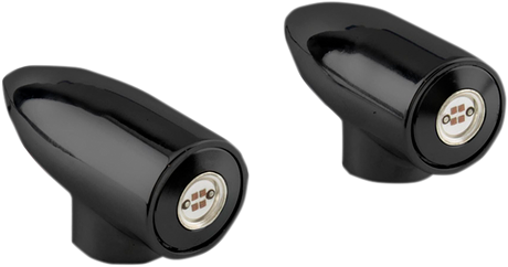 PAUL YAFFE BAGGER NATION Rear Bullet Marker Lights - Red LED - Black PYO:LB-R-BRK-B