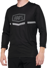 100% Airmatic 3/4 Sleeve Jersey - Black - XL 40018-00003