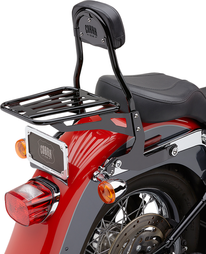 COBRA Backrest Kit - 14" - Black - Softail 602-2002B