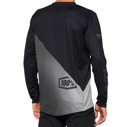 100% R-Core-X Long-Sleeve Jersey - Black/Gray - Medium 40000-00001