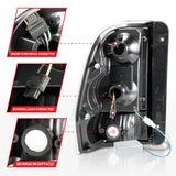 ANZO 2002-2009 Chevrolet Trailblazer LED Tail Lights w/ Light Bar Black Housing Smoke Lens 311372