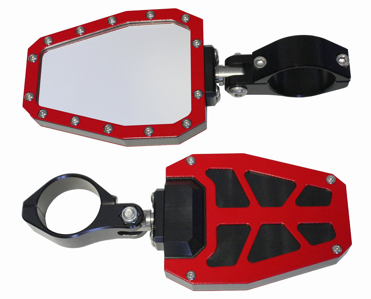 MODQUADSide Mirror Red Bezel PrSIDE-1.75-BRD