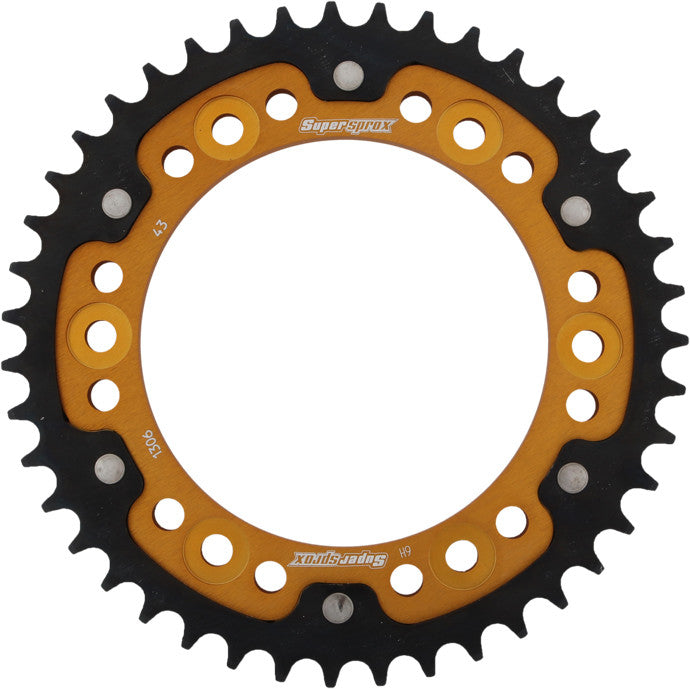 SUPERSPROX Rear Stealth Sprocket Alu/Stl 43t-530 Gld Hon RST-1306-43-GLD