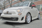 Rally Armor 2012-18 Fiat 500 (Pop/Sport/Lounge/Abarth) Red Mud Flap w/ White Logo MF25-UR-RD/WH