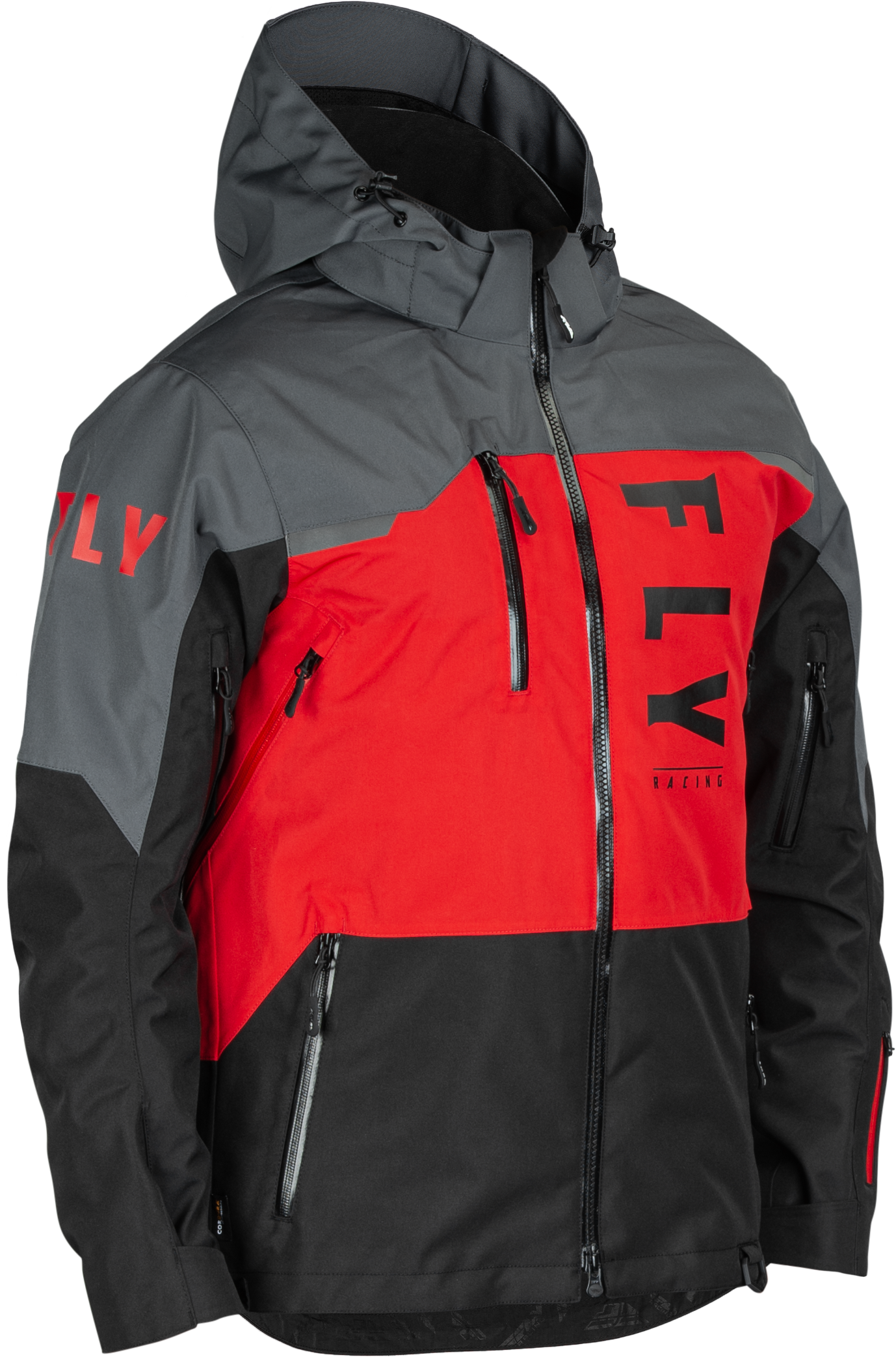 FLY RACING Carbon Jacket Black/Grey/Red Lg 470-5201L