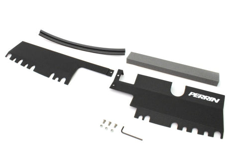 Perrin 15-21 WRX/STI Radiator Shroud (With OEM Intake Scoop) - Black PSP-ENG-512-4BK