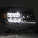 AlphaRex 05-11 Toyota Tacoma LUXX Crystal Headlights Plank Style Chrome w/Activation Light/DRL 880734
