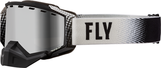 FLY RACING Zone Snow Goggle Blk/Grey W/ Silver Mirror/Smoke Lens 37-50262