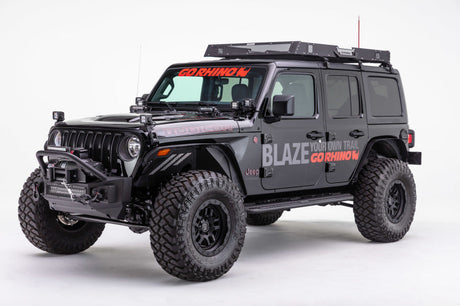 Go Rhino 07-20 Jeep Wrangler JL/JLU/JK/JKU/Gladiator JT Rockline Front Stubby Bumper w/ Overrider 331101T