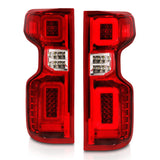 Anzo 19-21 Chevy Silverado Work Truck Full LED Tailights Chrome Housing Red Lens G2(w/C Light Bars) 311419