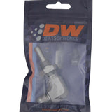 DeatschWerks 6AN Male Flare To 5/16in. Male Barb Bulkhead Adapter 90-Degree (Incl. Nut) 06-02-0712