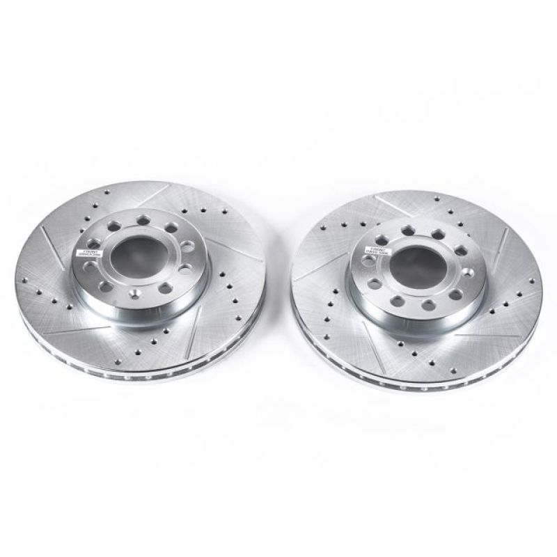 Power Stop 10-13 Audi A3 Front Evolution Drilled & Slotted Rotors - Pair EBR830XPR