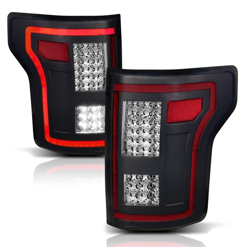 ANZO 15-17 Ford F-150 LED Taillights Black w/ Sequential 311293