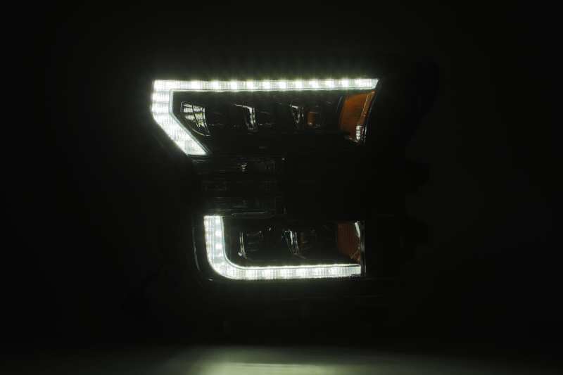 AlphaRex 17-20 Ford Raptor NOVA LED Proj Headlights Plank Style Alpha Black w/Activ Light/Seq Signal 880163
