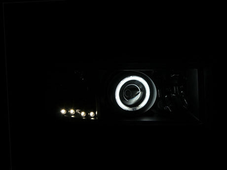 ANZO 1994-2001 Dodge Ram Projector Headlights w/ Halo Black 111065