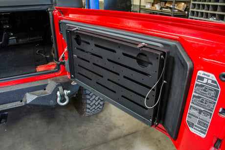 DV8 Jeep JL Tailgate Mounted Table (Trail Table) - Black TTJL-01