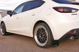 Rally Armor 2014+ Mazda3/Mazdaspeed3 UR Black Mud Flap w/ White Logo MF31-UR-BLK/WH