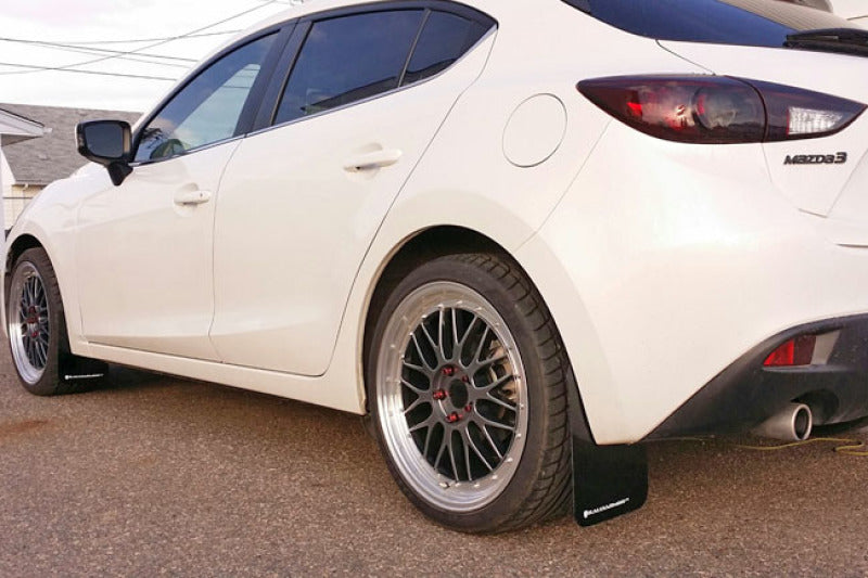 Rally Armor 2014+ Mazda3/Mazdaspeed3 UR Black Mud Flap w/ Red Logo MF31-UR-BLK/RD