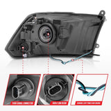 ANZO 2009-2018 Dodge Ram 1500/ 2500/ 3500 Crystal Headlights w/ Light Bar Chrome Housing 111516