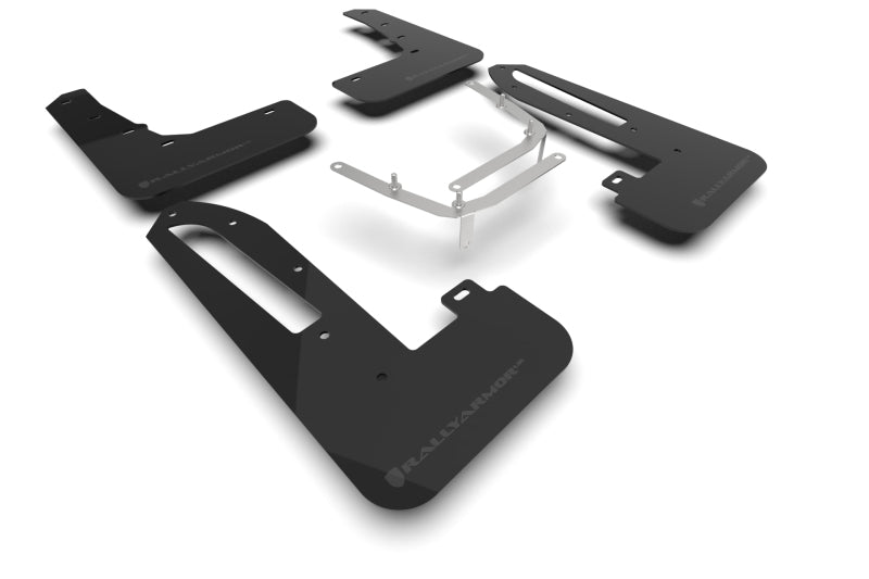 Rally Armor 2023+ Honda Civic Type R Black Mud Flap Grey Logo MF97-UR-BLK-GRY