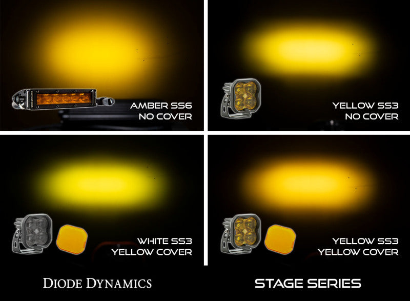 Diode Dynamics SS3 LED Pod Cover Standard - Yellow DD6264