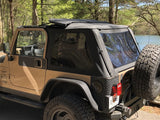 Rampage 18-21 Jeep Wrangler (JL) Unlimited Frameless TrailView Fastback Soft Top Kit - Black Diamond 139535