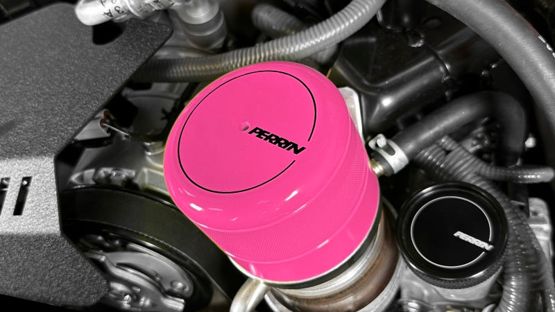 Perrin 2015+ Subaru WRX/STI Oil Filter Cover - Hyper Pink PSP-ENG-716HP