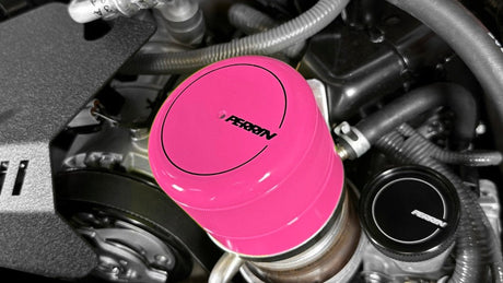 Perrin 2015+ Subaru WRX/STI Oil Filter Cover - Hyper Pink PSP-ENG-716HP
