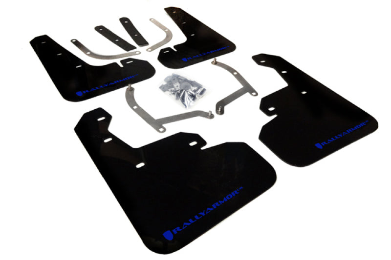Rally Armor 17-22 Subaru Impreza Black UR Mud Flap w/ Blue Logo MF45-UR-BLK/BL