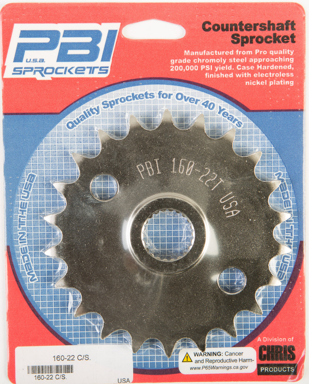 PBIFront Cs Sprocket Steel 22t-520 Pol160-22