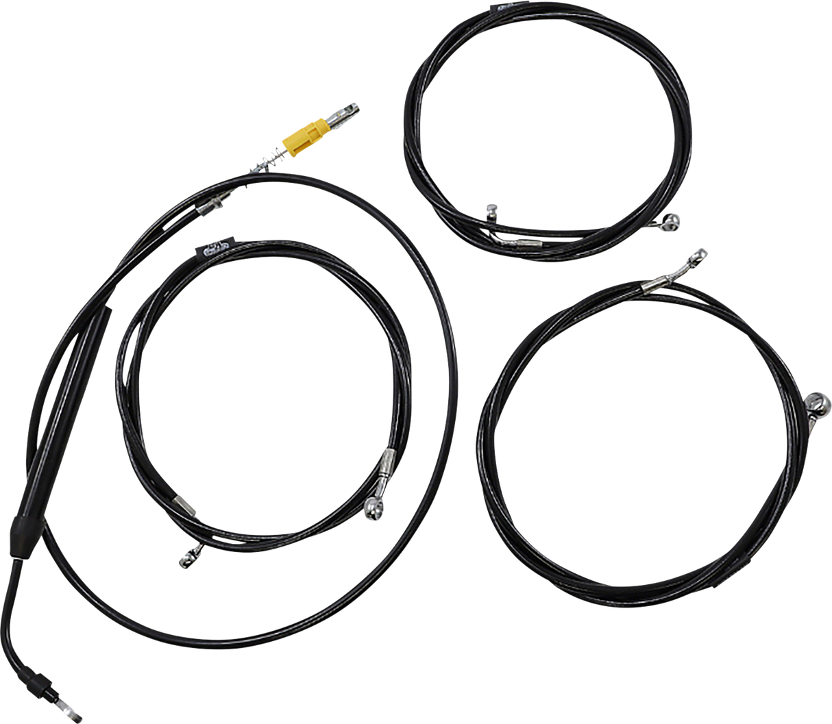 LA CHOPPERS Handlebar Cable/Brake Line Kit - 12" - 14" Ape Hanger Handlebars - Midnight LA-8058KT-13M