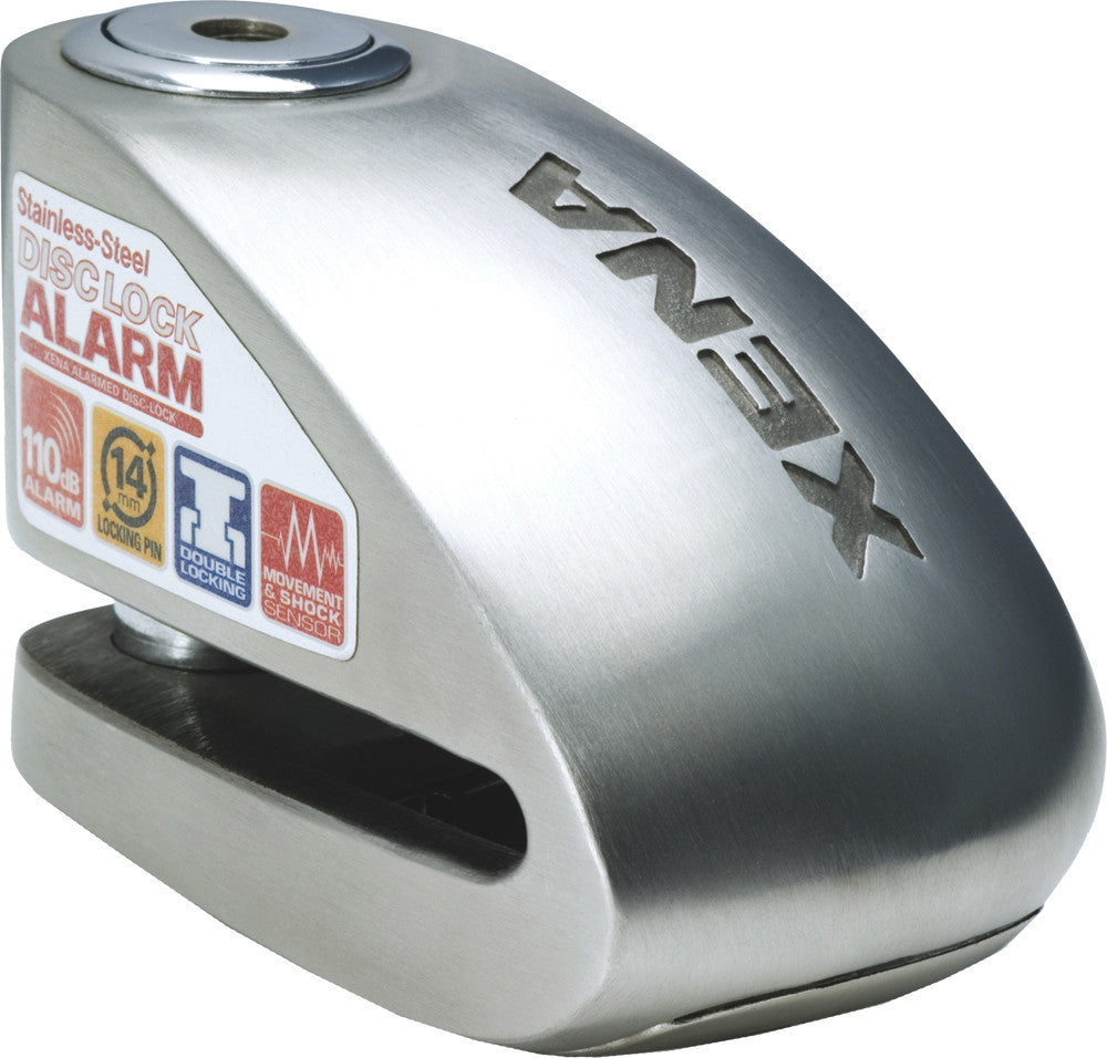 XENA Xx10 Alarm Disc Lock 3.3" X 2.4" Stainless Steel XX10-SS