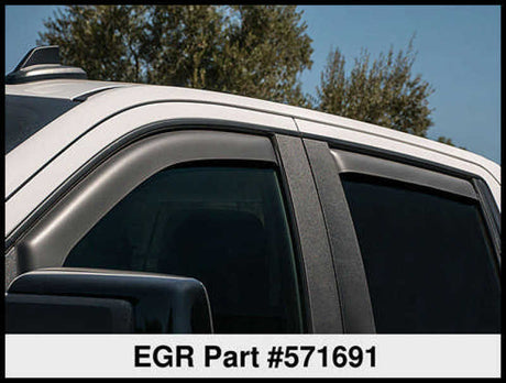 EGR 2019 Chevy 1500 Crew Cab In-Channel Window Visors - Dark Smoke 571691
