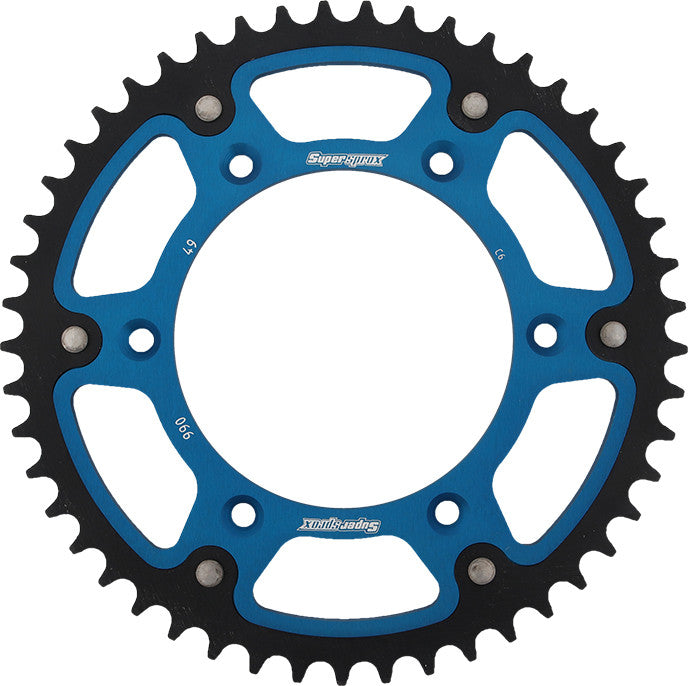 SUPERSPROX Rear Stealth Sprocket Alu/Stl 49t-520 Blu Husq/Ktm RST-990-49-BLU