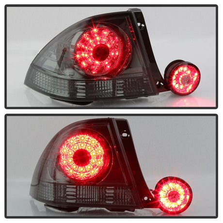 Spyder 01-03 Lexus IS300 LED Tail Lights w/Inner Trunk Lights - Smoke (ALT-YD-LIS300-LED-SET-SM) 5085054
