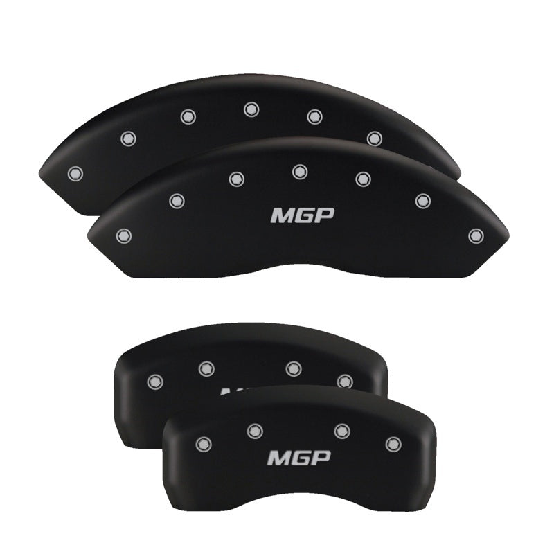 MGP 4 Caliper Covers Engraved Front & Rear Gen 5/SS Red finish silver ch 14036SSS5RD
