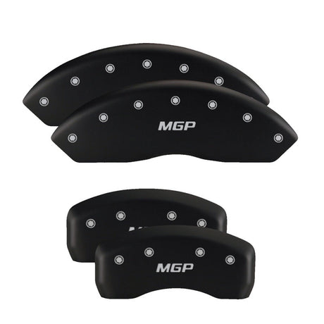 MGP 4 Caliper Covers Engraved Front & Rear Gen 5/SS Red finish silver ch 14036SSS5RD