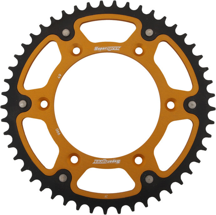 SUPERSPROX Rear Stealth Sprocket Alu/Stl 49t-520 Gld Husq/Ktm RST-990-49-GLD