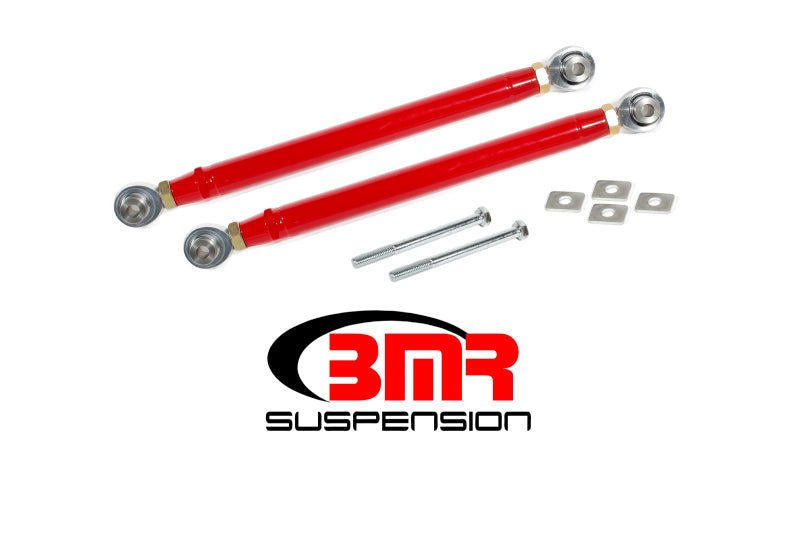 BMR 16-17 6th Gen Camaro Rear Double Adj. Rod Ends Toe Rods - Red TR007R