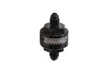 Turbosmart Billet Turbo Oil Feed Filter w/ 44 Micron Pleated Disc AN-3 Male Inlet - Black TS-0804-1001